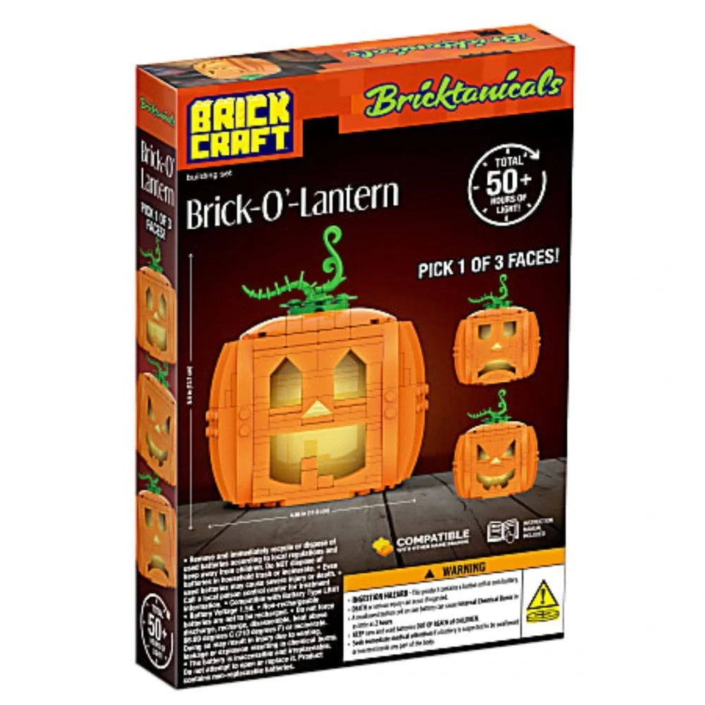 Lego Brick Craft 3 in 1 Pumpkin Light Up - NEW